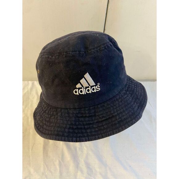 Adidas bucket hat cap black OS 100 cotton Fishing - Picture 1 of 4